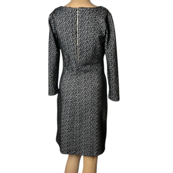 RW&CO textured sheath B&W midi dress,Sm,thick and stretchy,v neck,back zip event - Picture 3 of 10